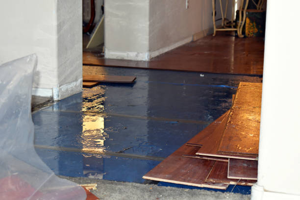 Professional Water Damage Restoration technician working in Manchester, IA